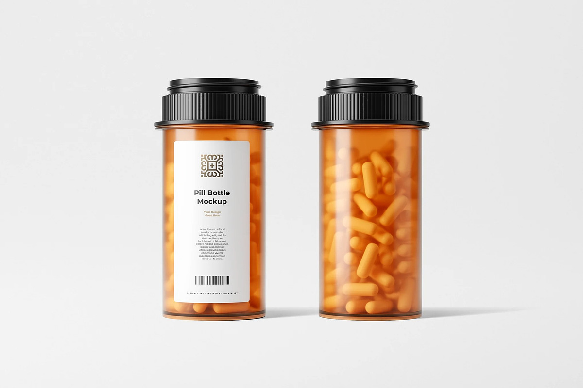 Pill Bottle Mockup, a Product Mockup by zpackcreative (Photo 1 of 4)