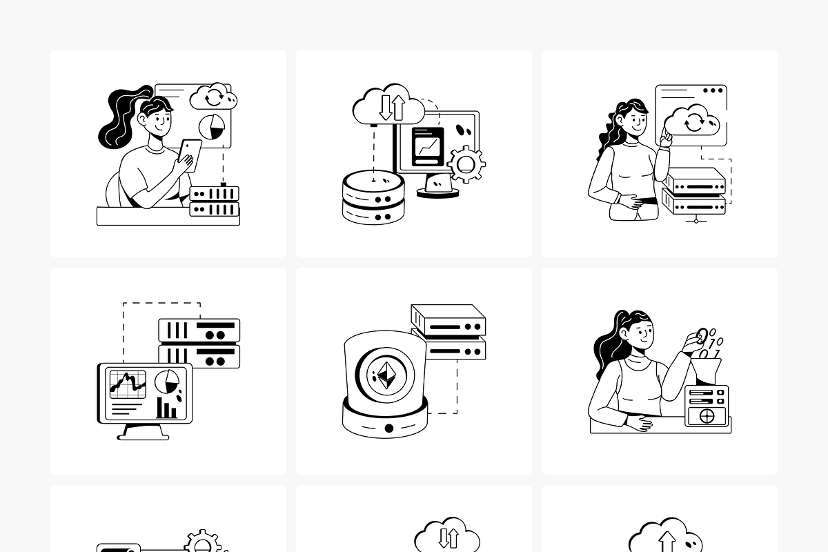 Animated Data Center Icons, a Duotone Icon by Prosymbols (Photo 12 of 14)
