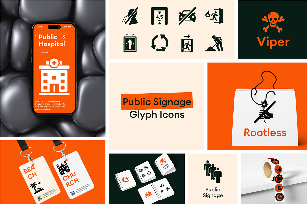 Public Signage Icons, a Solid Icon by Prosymbols (Photo 5 of 6)