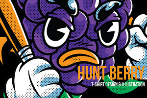 Hunt Berry T-Shirt Illustration