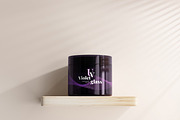 Violet Glass Cosmetic Jar Mock-up, a Cups & Container Mockup by pmvch (Thumbnail 5 of 20)