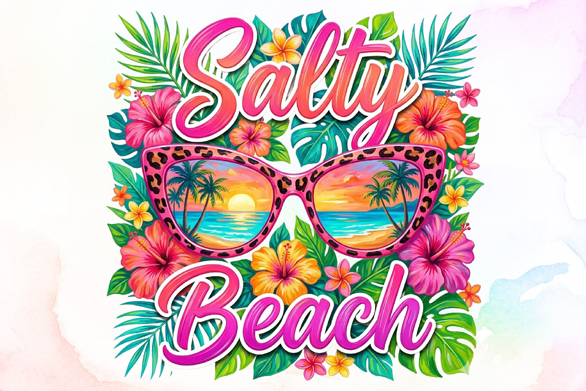 Floral Salty Beach Png Floral Summer, a Work Illustration by Sublimation Artist (Photo 1 of 9)