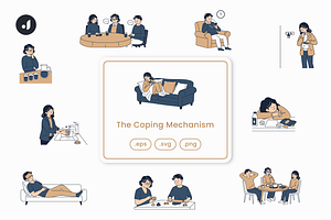 The Coping Mechanism Illustration, an Object Graphic by Jump Studio