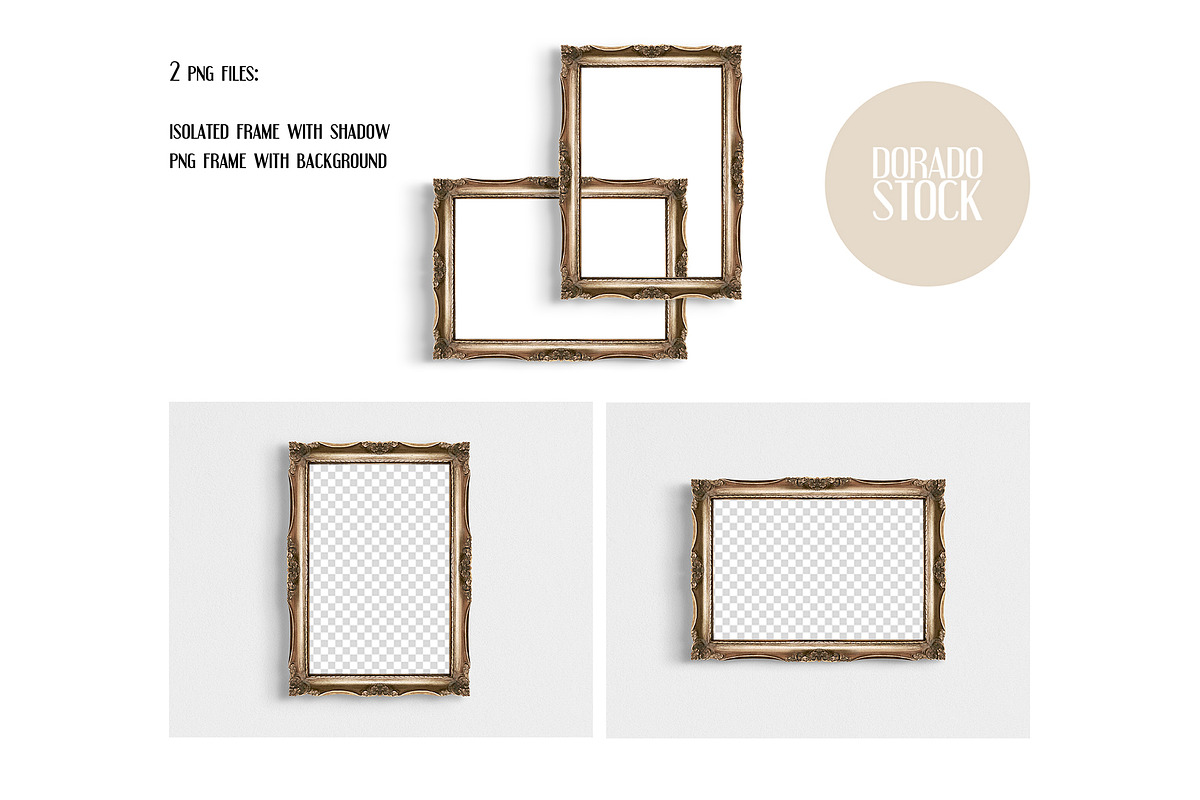 Isolated Old Frames Mockups, a Product Mockup by Dorado Stock (Photo 3 of 7)
