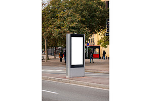 Blank digital billboard screen on a, an Architecture Photo by volodymyrshtun13795