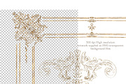 Vintage Gold French Ornamental Set, a Decorative Illustration by AlenaVlasko stock Market (Thumbnail 2 of 9)
