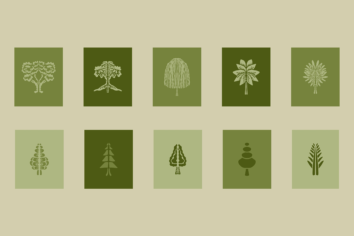 30 Tree PNG SVG Vector Clips, a Decorative Illustration by Anada Arty (Photo 1 of 3)