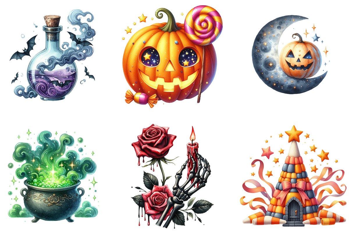 Halloween PNG Clipart Sublimation Bu, an Illustration by DreamArtGraphic (Photo 3 of 5)