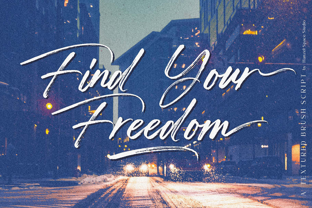 Twilight - Textured Brush Script, a Script Font by HanzelSpace Studio (Photo 6 of 8)