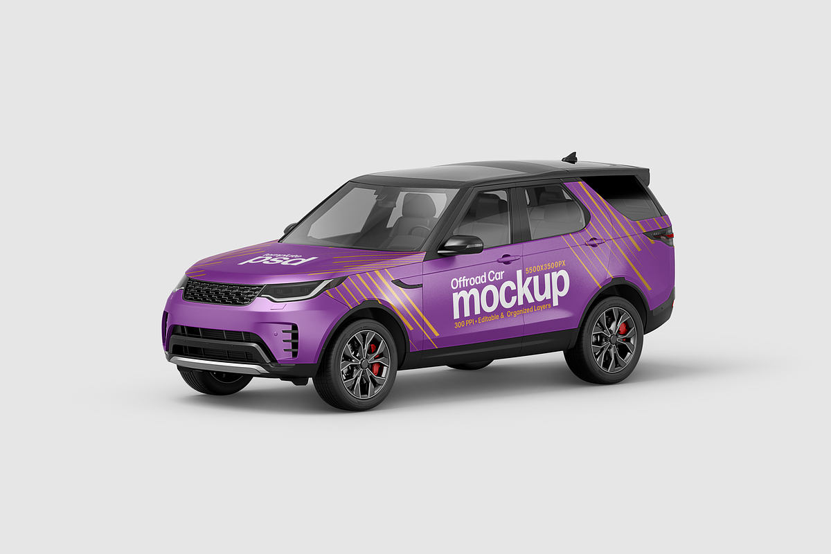 Offroad Car Mockup, an Advertising Mockup by Hubzway (Photo 2 of 2)