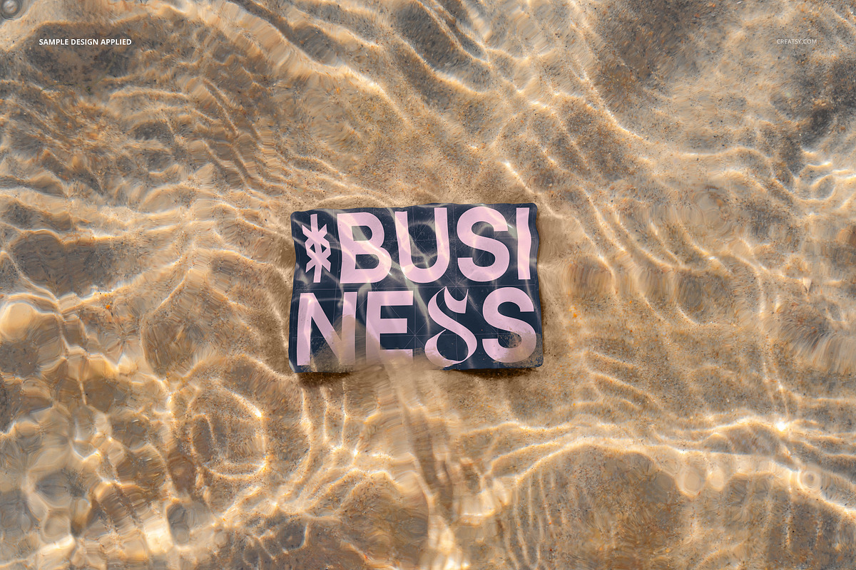 Business Card on the Beach Mockup, an Advertising Mockup by creatsy5 (Photo 3 of 6)