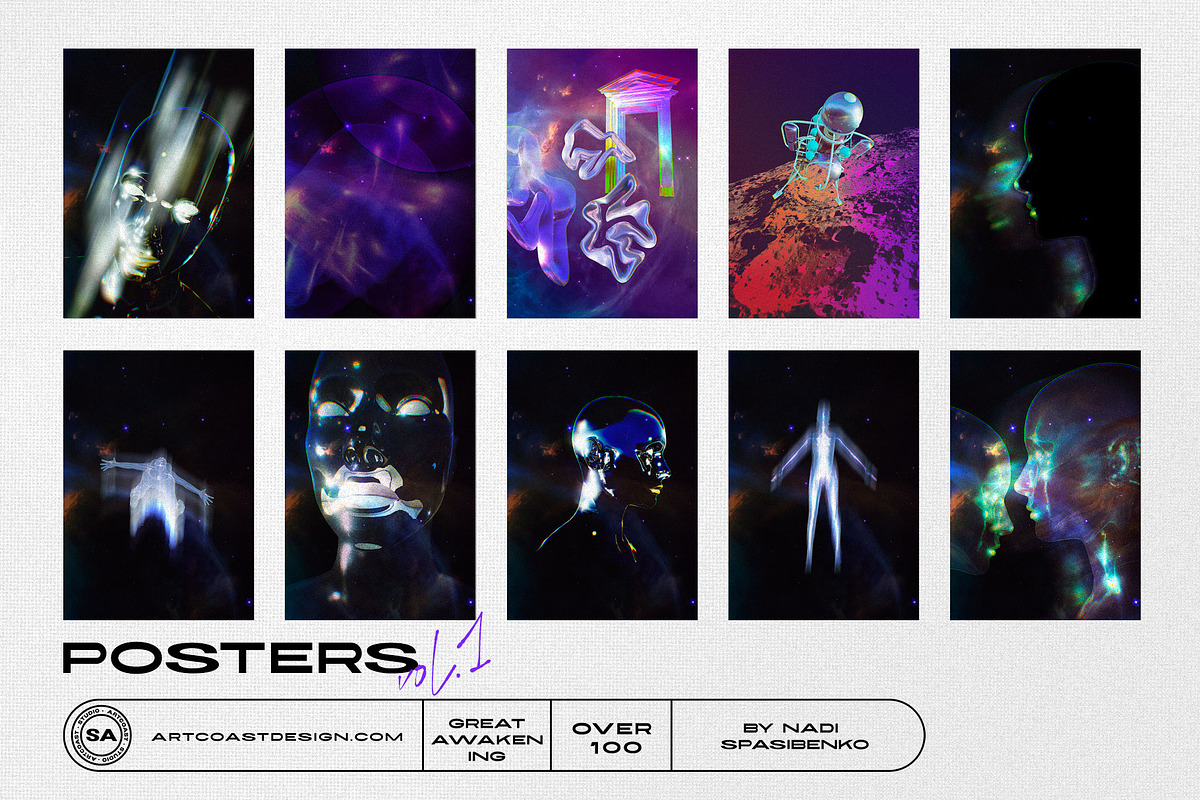 COSMIC AWAKENING 3D Objects & Poster, a Wallpaper Graphic by nadispasibenko (Photo 6 of 18)