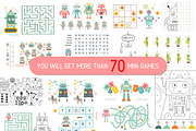 Activities for kids Robots pages, an Education Illustration by Nursery Art (Thumbnail 3 of 8)