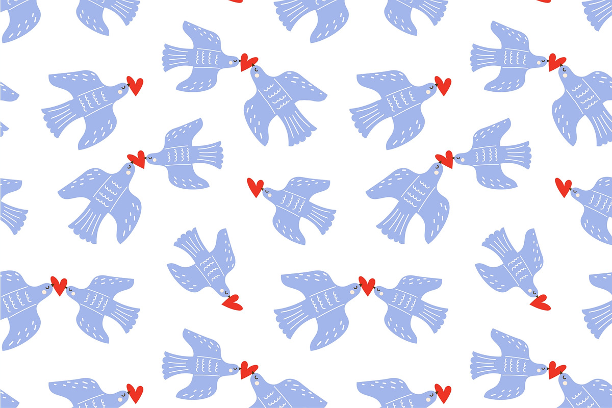 Dove Seamless Pattern Collection, a Pattern Graphic by AnbyArt (Photo 5 of 10)