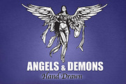 Angels & Demons - Hand Drawn Sketch, an Illustration by BusOne (Thumbnail 2 of 2)