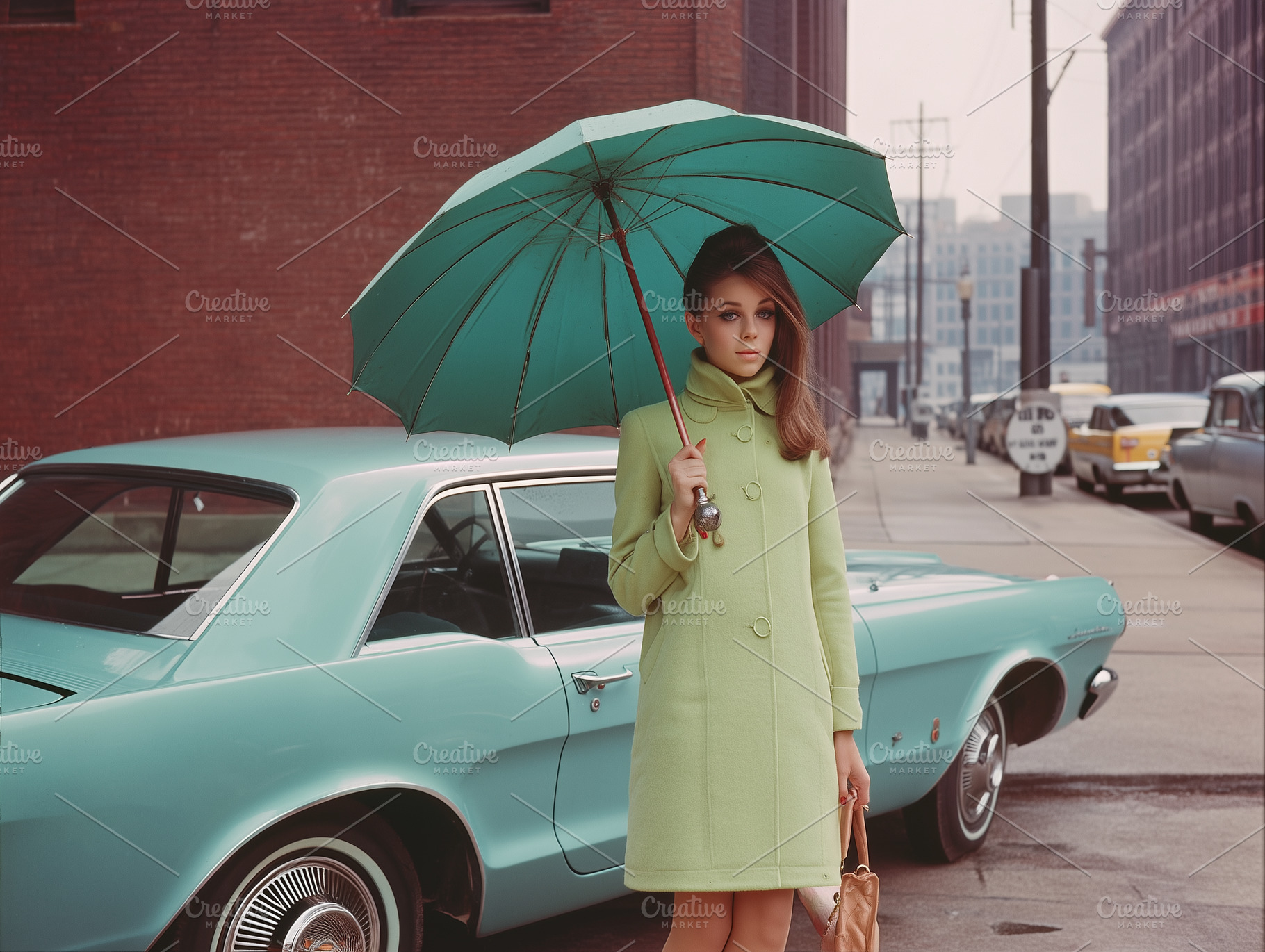 Mod Vintage Fashion Coat Umbrella, a Beauty & Fashion Photo by k.tay