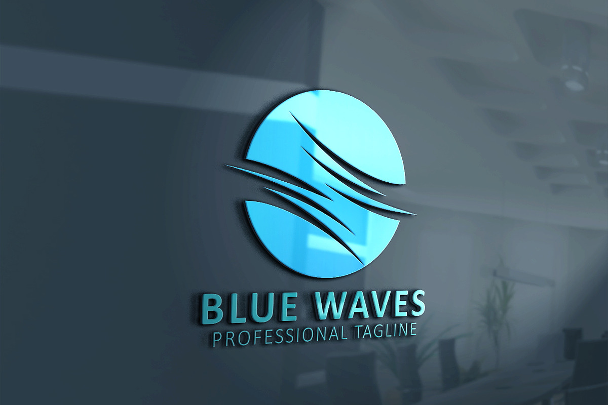 Blue Waves Logo, a Branding & Logo Template by essegraphic (Photo 2 of 4)