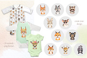 Watercolor Woodland Animals clipart, an Animal Illustration by SavinV (Thumbnail 4 of 6)