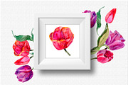 Tulips PNG watercolor flower set, a Seasonal Illustration by WatercolorPNG.com (Thumbnail 6 of 7)