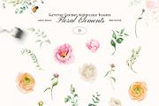 Summer Garden Watercolor flowers, a Seasonal Illustration by Yuliia Lashevska (Thumbnail 12 of 13)
