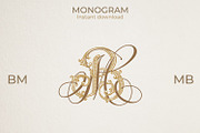 MB BM Wedding Monogram Logo, a Branding & Logo Template by LogoAV (Thumbnail 6 of 6)