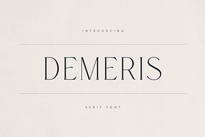 Demeris – A Modern Serif Font, a Serif Font by Only Fonts