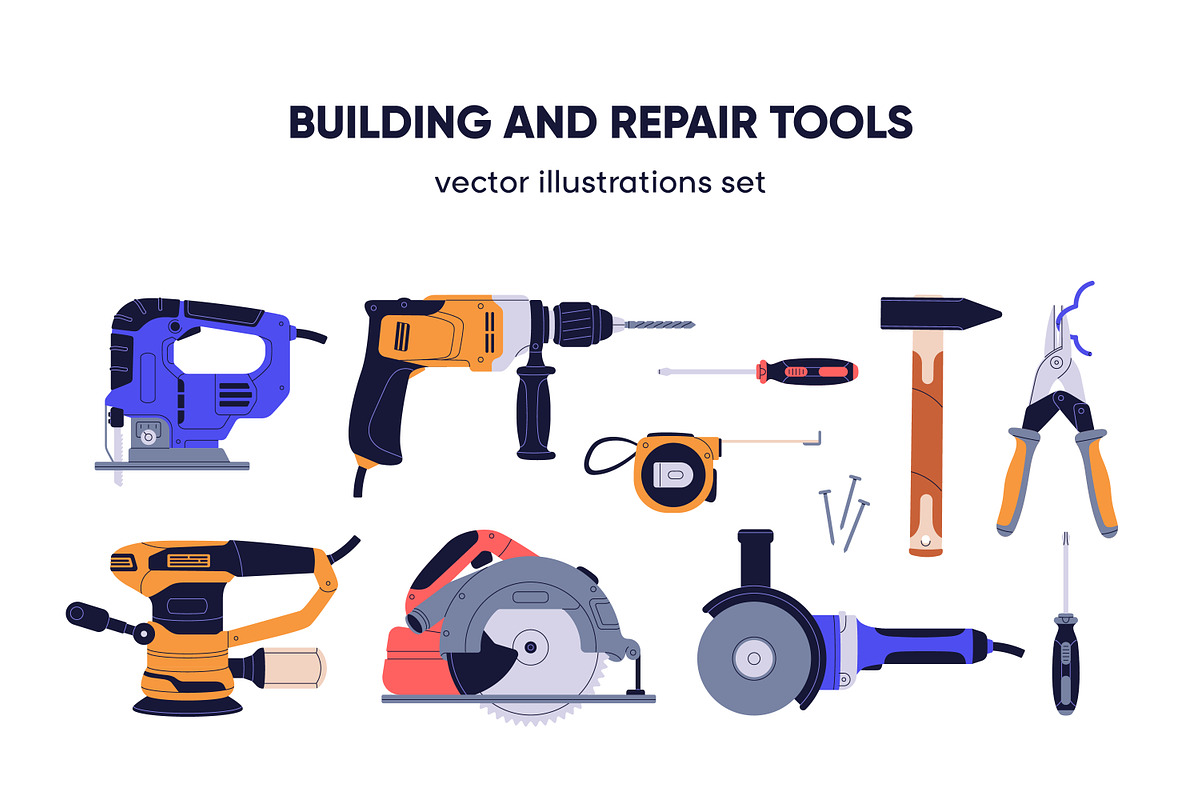 Building and repair tools set, an Object Illustration by Good Studio (Photo 1 of 7)
