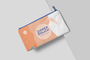 Fabric Zipper Pouch Mockups