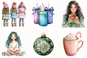 Cozy Pastel Christmas Clipart, an Illustration by OK Design (Thumbnail 3 of 5)