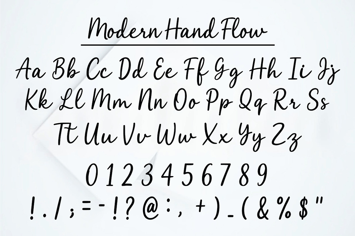 Modern Hand Flow, a Handwritten Font by Aura Typeface (Photo 2 of 6)