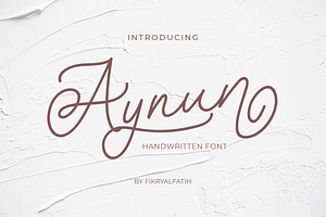 Aynun - Script Font