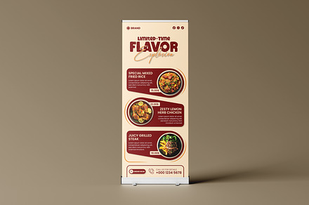 Modern Food Roll-Up Banner Template, a Poster Template by vectorlnk