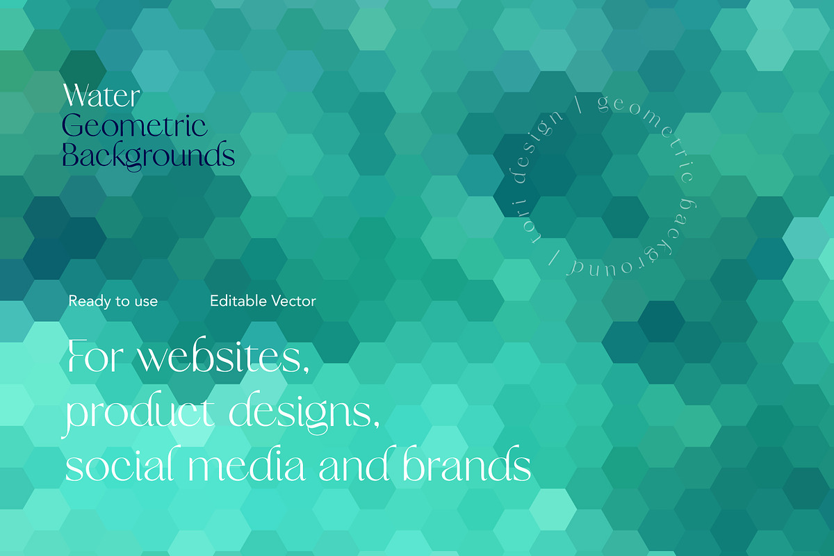 6 Blue Water Geometric Backgrounds, a Pattern Graphic by Tori Design (Photo 6 of 8)