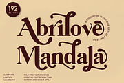 Abrilove Mandala / Modern Font, a Serif Font by Scratchones (Thumbnail 1 of 13)