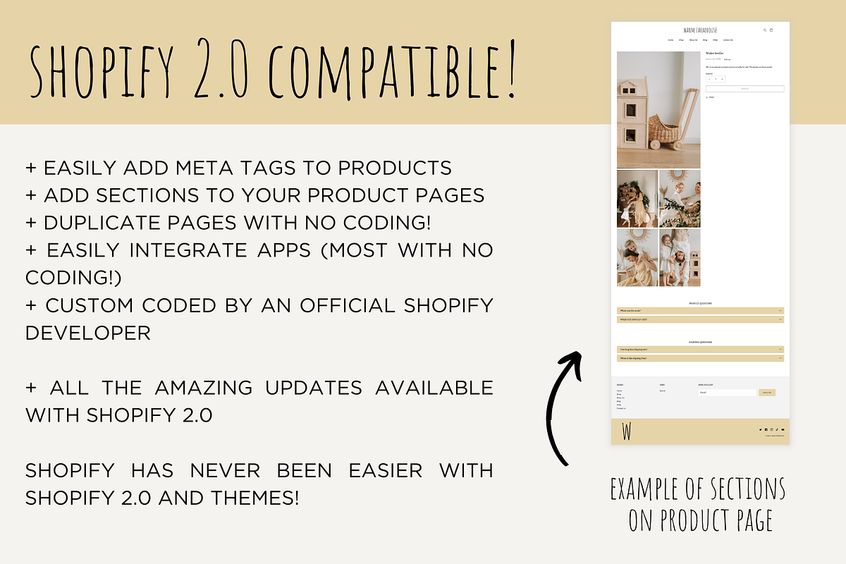 Shopify Theme | Warm Farmhouse, a Templates & Theme by Easy Website Themes (Photo 5 of 6)