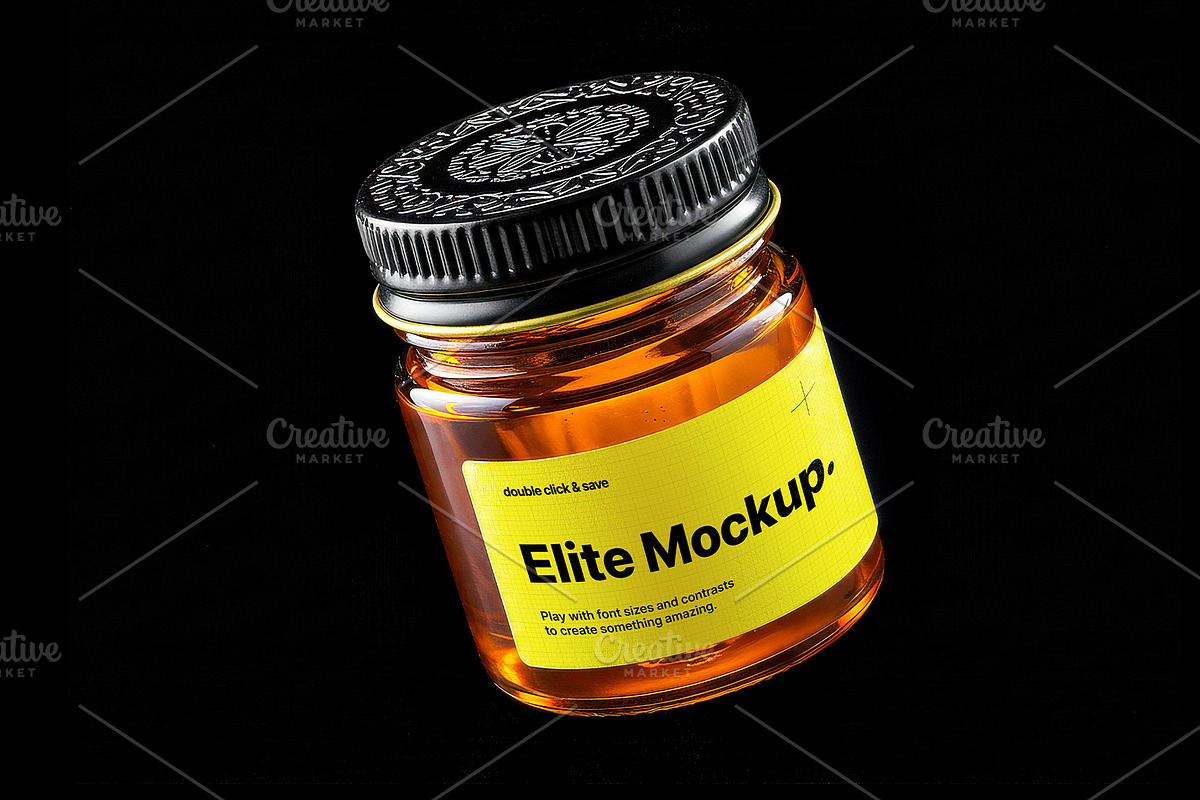 Brown Jar Label Mockup Pack, a Cups & Container Mockup by Elite Mockups (Photo 3 of 4)