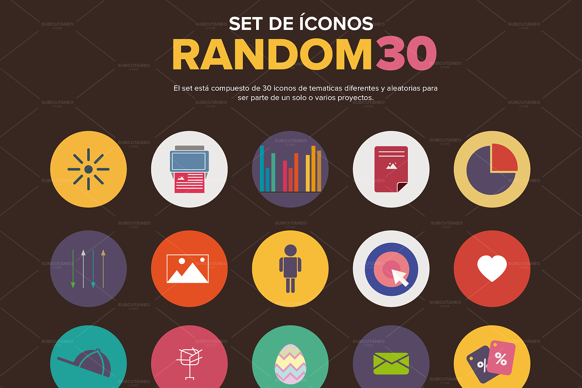 RANDOM 30 Icon Set, an Icon by SUBCUTANEO STORE (Photo 1 of 4)