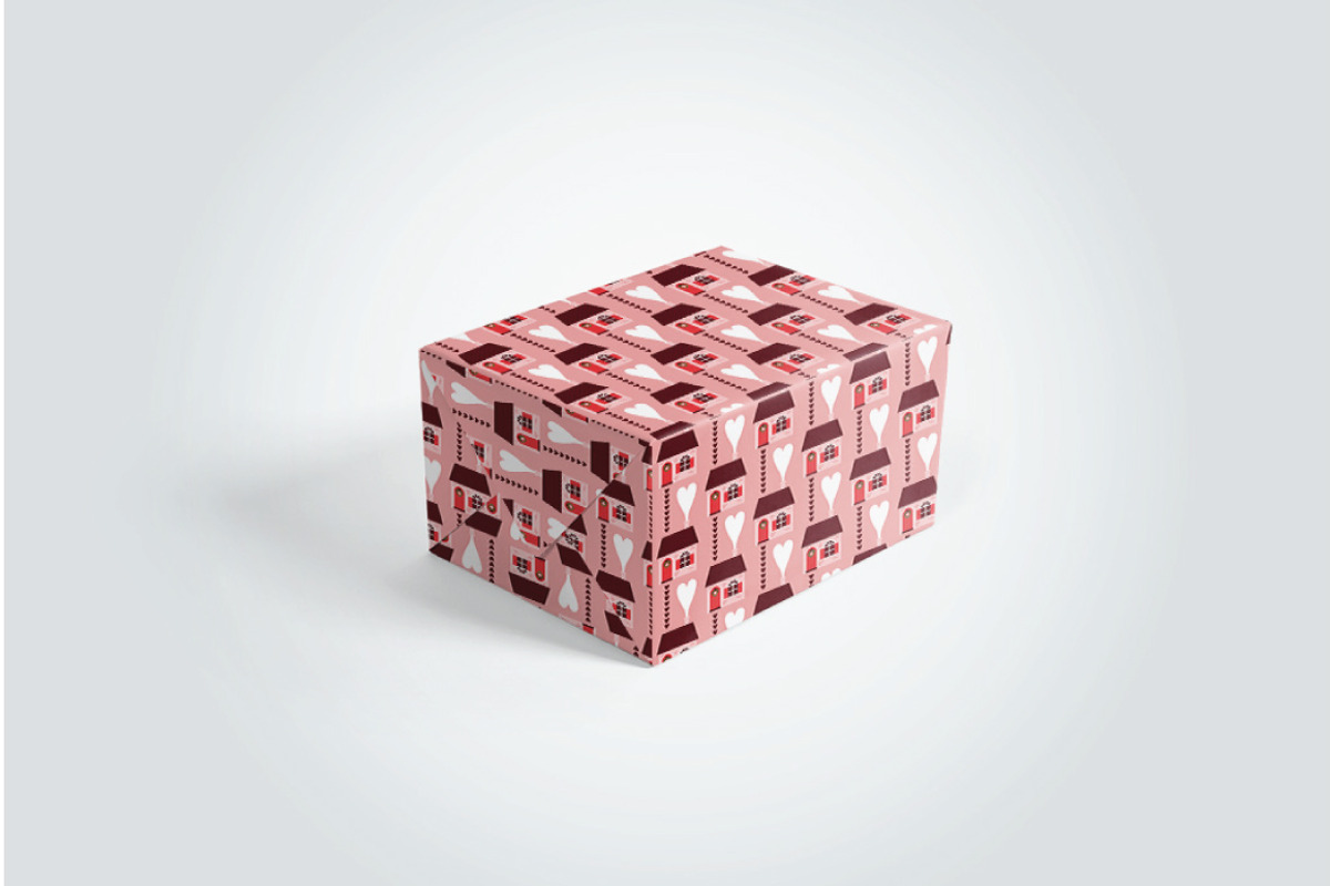 Valentine's Day House Vector Pattern, a Pattern Graphic by K McCormack Designs (Photo 3 of 4)