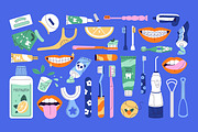 Tooth care set, patterns, banner, a Healthcare Illustration by PaperTrident (Thumbnail 2 of 7)
