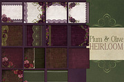 Plum & Olive Floral Digital Papers, a Background Graphic by Posh Papers & Patterns (Thumbnail 4 of 7)