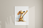 20 Quirky Baseball Dog Clipart, a Decorative Illustration by Pati Charm Studio (Thumbnail 8 of 8)