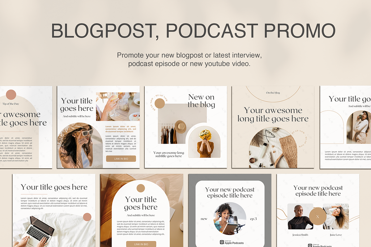 Pastel Instagram Templates for Canva, a Social Media Template by Templates Boutique (Photo 7 of 9)