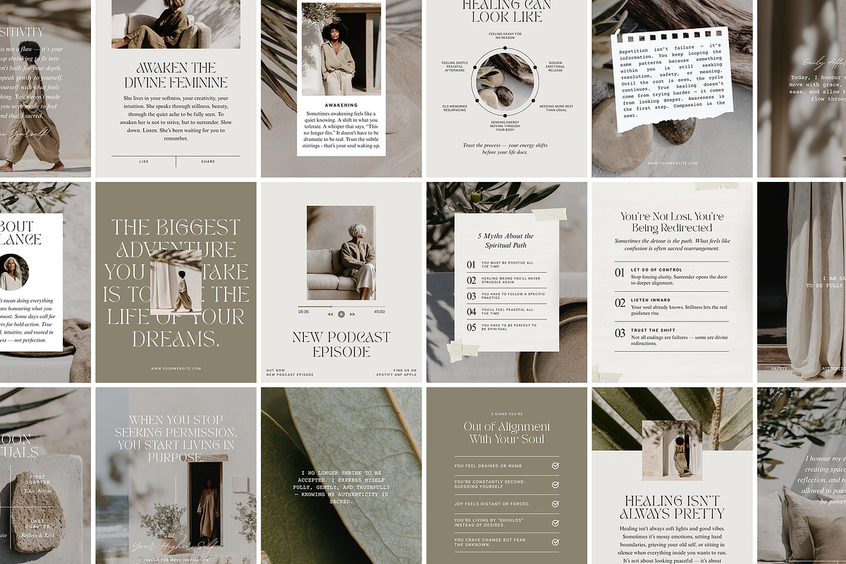 Holistic Wellness Instagram Pack, a Social Media Template by Studio Loire (Photo 6 of 10)