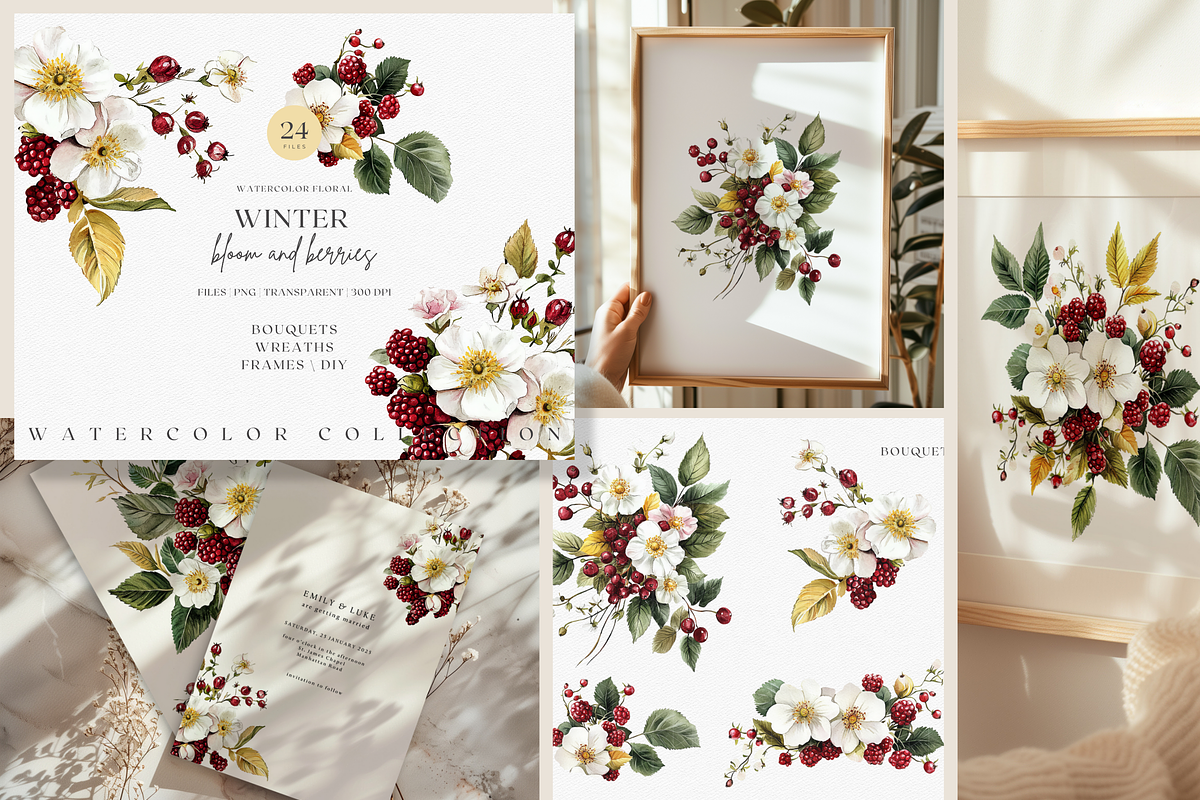 BUNDLE Watercolor Fruit and Flora, a Decorative Illustration by ThaismotaCreativeCo (Photo 13 of 14)