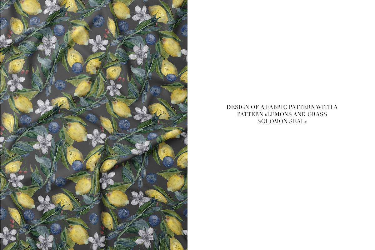 Lemons and grass Solomon seal, an Illustration by PASHKOVA (Photo 18 of 22)