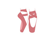 Vector pink pointe shoes, an Illustration by Svetlana Voloshina (Thumbnail 2 of 3)
