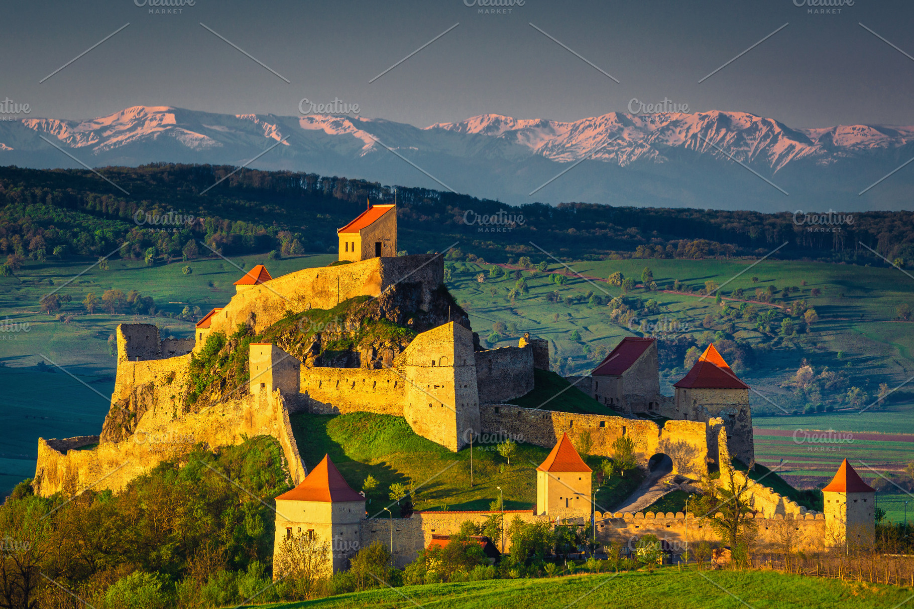 Rupea fortress on the hill, an Architecture Photo by Alpine Dreams