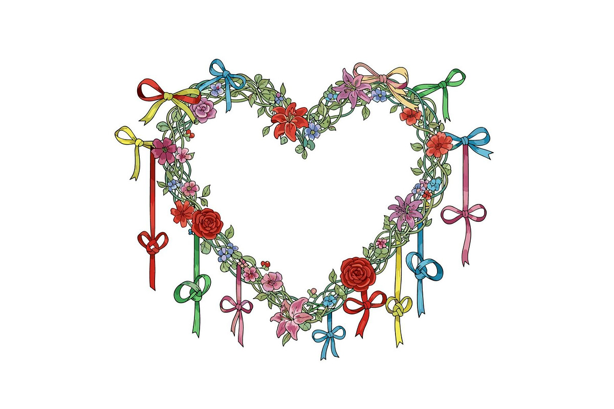 Valentine Heart Frame Bow Collection, a Person Illustration by Designer_Momina (Photo 14 of 17)