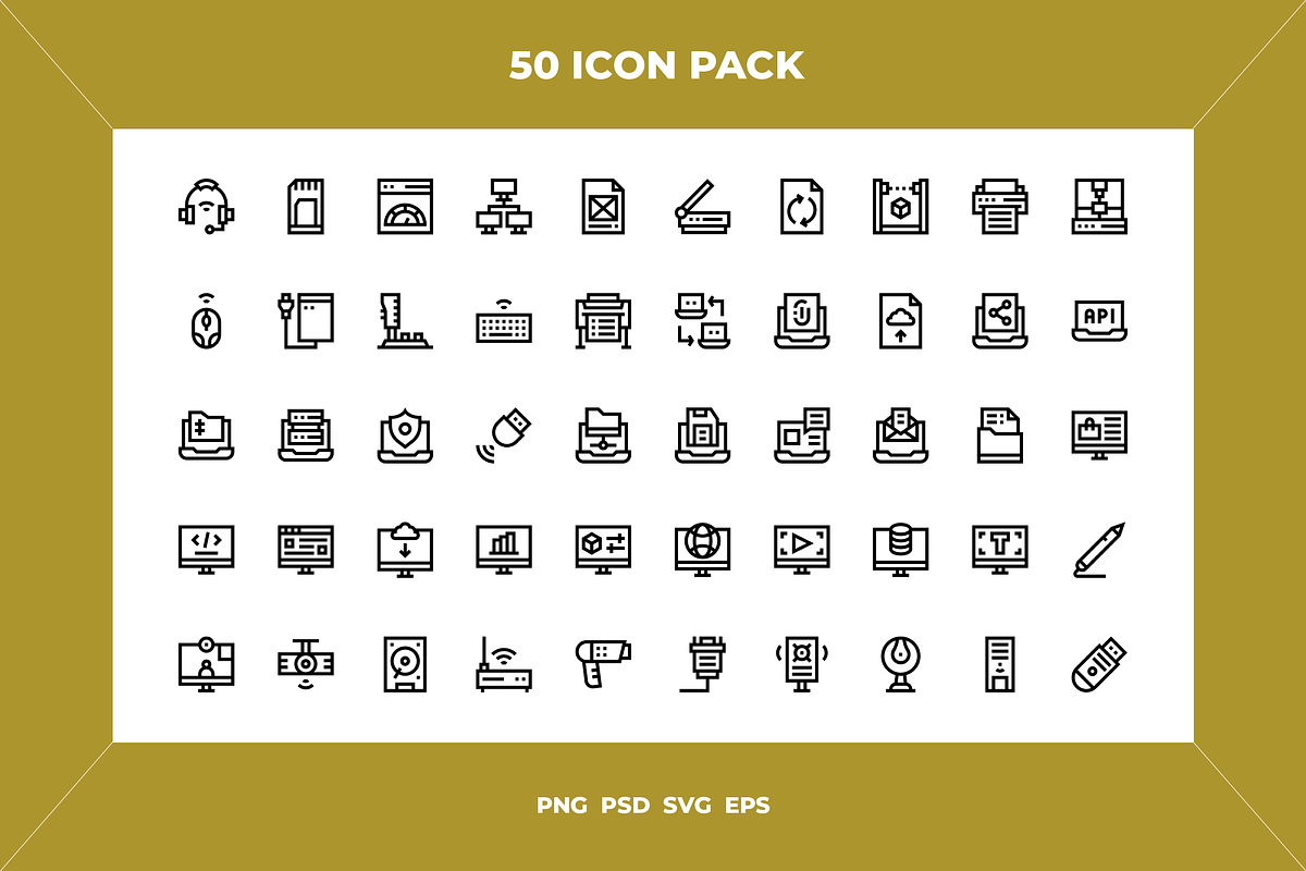Computer functions icons, an Outline Icon by Wencory (Photo 1 of 2)