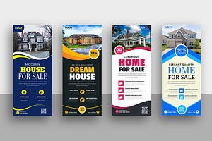 Real Estate standee roll up banner, a Stationery Template by Designgrove